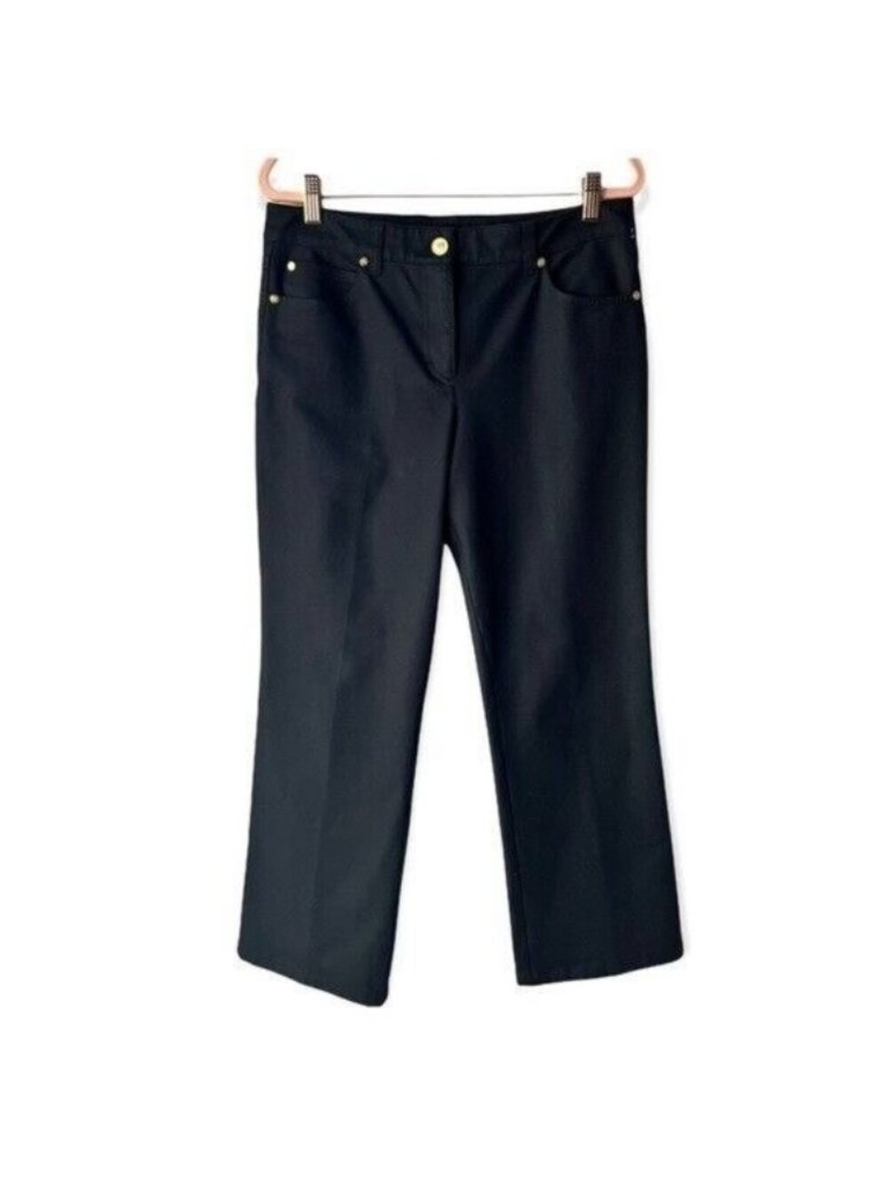 Escada Black Straight High Rise Jeans Size 8 US